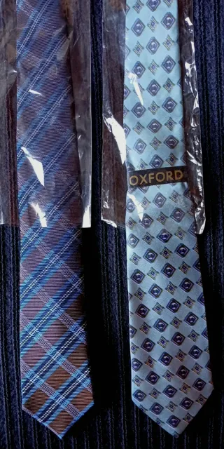 2 Corbatas de Lujo Italianas Seda Nuevas