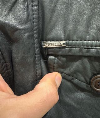 Giacca Pelle Diesel Nera Uomo