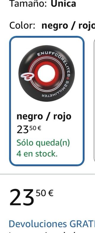 Ruedas Monopatin ENUFF CORE 52mm