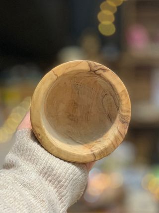 Cuenco - Bol artesanal de madera de olivo