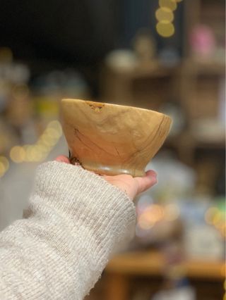 Cuenco - Bol artesanal de madera de olivo