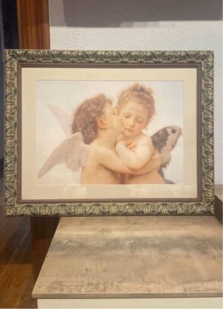 Reproducción El Primer Beso con marco