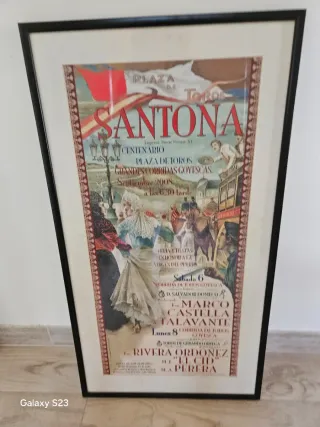 Cuadro Toros Santoña 2008 , 82x45cm