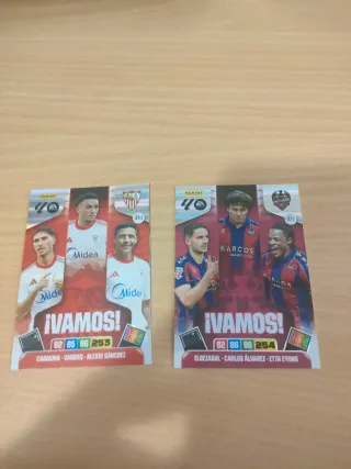 2 Cromos Panini VAMOS fútbol