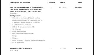 Apple iMac Caja Plata/Blanco del 2023