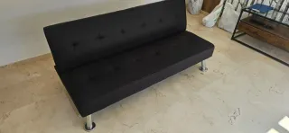 Sofá Cama Negro 160x50cm