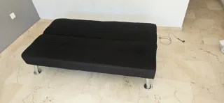 Sofá Cama Negro 160x50cm