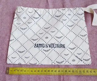 Bolsa tela funda cordón ZADIG & VOLTAIRE 25x20cms