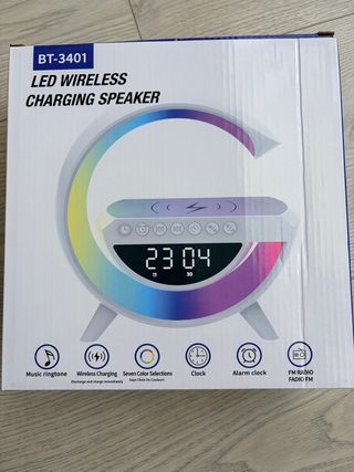 Altavoz BT-3401 Carga Inalámbrica LED SIN ESTRENAR