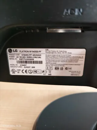 Monitor LG Flatron W1943SB Negro