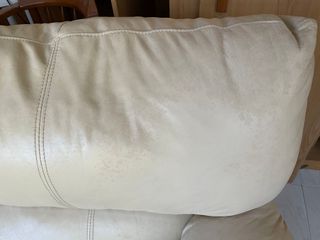 Sofá beige polipiel 160 cm