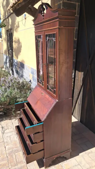 Mueble Buró antiguo librería Vintage Madera