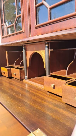 Mueble Buró antiguo librería Vintage Madera