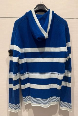 Felpa Stone Island a righe blu e bianche