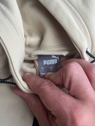 Sudadera Puma Beige con Capucha