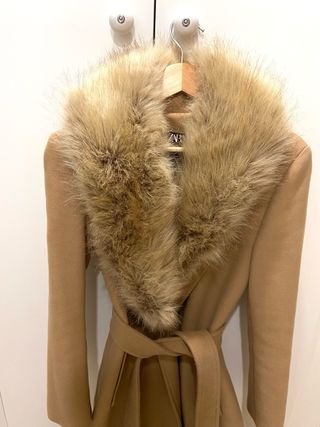 Abrigo Zara Lana Beige