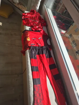 Disfraz de red Brillante Rojo