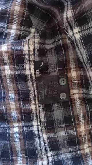 Camisa de franela CLOSED azul y marrón