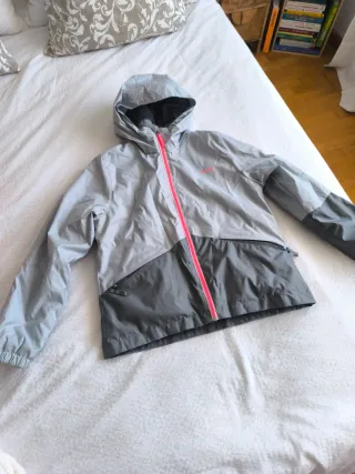 Traje de esquí niña gris y rosa