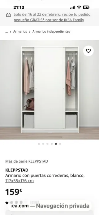 Armario ropero IKEA blanco