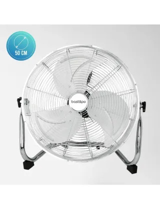Ventilador Bastilipo Metálico Plateado