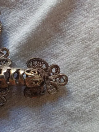 Rosario antiguo filigrana cordobesa plata