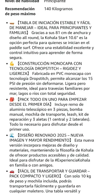 Tabla Paddle Kohala Essential Start 10'6