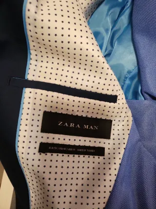 Traje Zara Man Azul Talla M