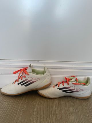 Adidas F50 Futbol Sala Naranja y Blanco