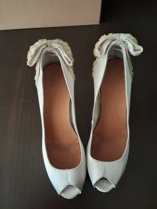 Zapatos de fiesta/novia dorados talla 40