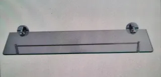 Repisa Ducha Axentia Cristal y Metal Sin Estrenar