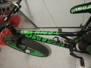 Bicicleta Fat Bike Negra y Verde