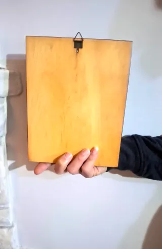 Quadro intarsiato in legno paesaggio