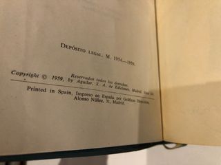 Primeros libros Poesía de Juan Ramón Jiménez. 1959