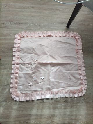 Mantel mesa camilla y otro rectang y funda cojin