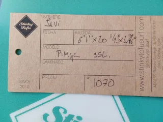 Tabla Surf 6'1" 35L Stinky Tofu