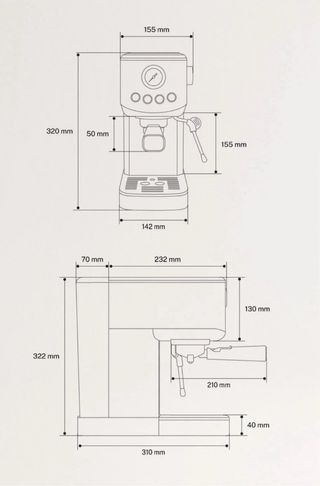 Cafetera Crema con manómetro