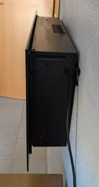 Chimenea Eléctrica de Pared Negra