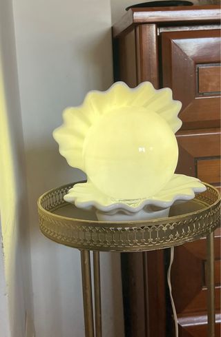 Lámpara Ostra/Perla Años 70’s 19x19cm