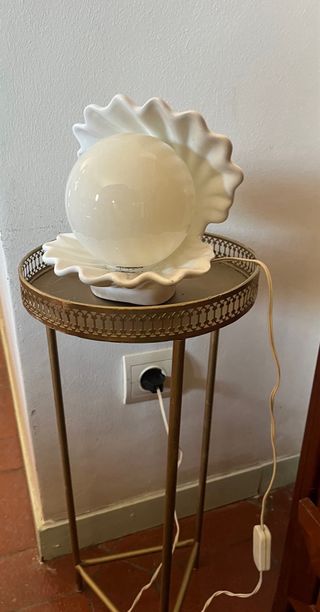 Lámpara Ostra/Perla Años 70’s 19x19cm