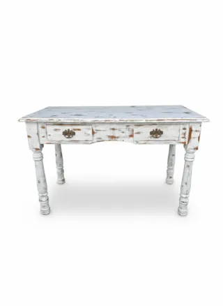 Escritorio blanco decapado madera