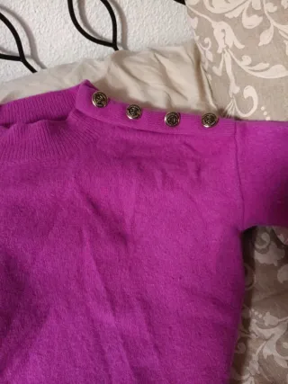 Jersey Massimo Dutti rosa botones