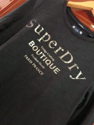 Camiseta Superdry Negra Encaje