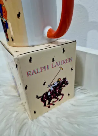 Caneca Ralph Lauren Urso Bege Laranja