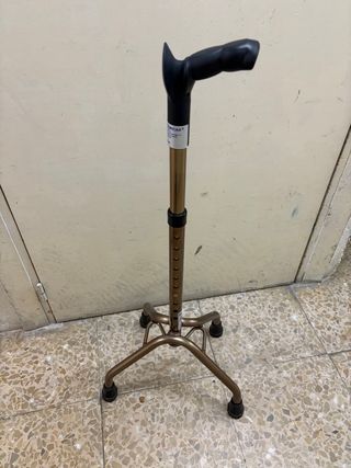 Bastón de aluminio de cuatro patas ortopedia