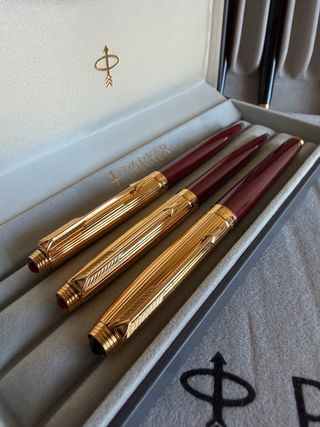 Set Penna e Penna a Sfera Parker 75 Custom Laque Rosso