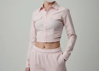 Camicia donna rosa crop