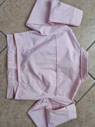 Camicia donna rosa crop