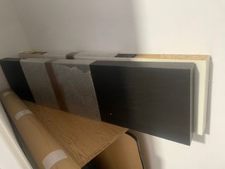 Estanterías Ikea madera y tela