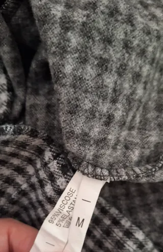 Gonna quadri nera/bianca con zip